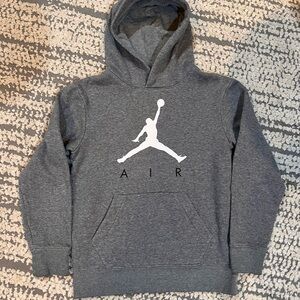 Jordan Kids Gray Hoodie with Iconic Logo